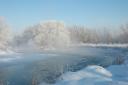 Январские холода - река